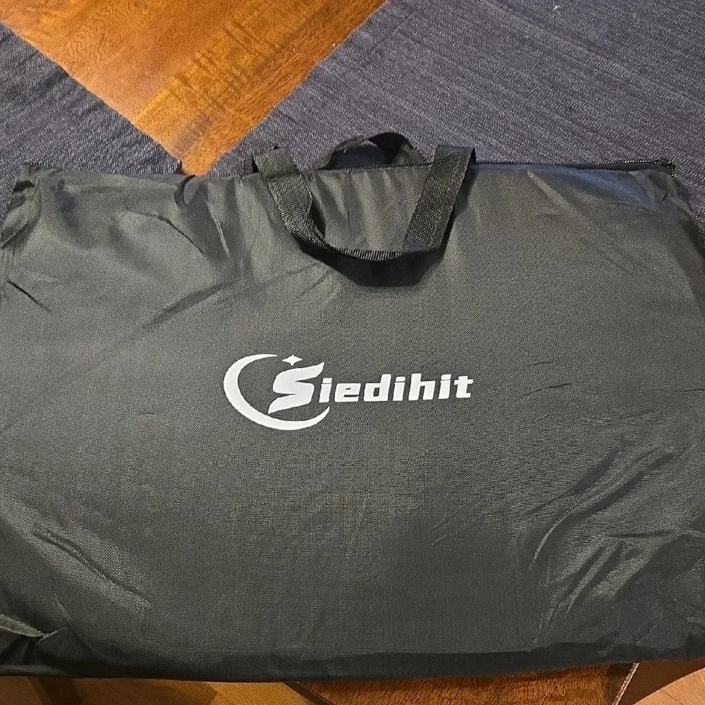Sjedihit Black Carry Portable Playpen with Gray/White Trim
